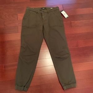 Mavi Slim Cargo Pants in Dark Jade Twill